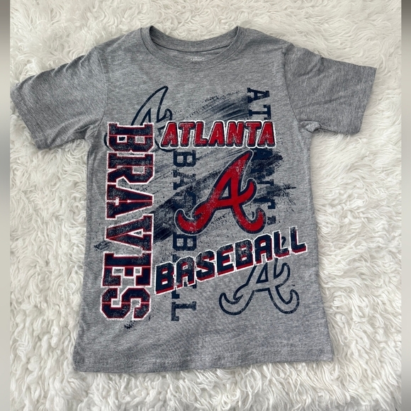 Team Athletics Atlanta Braves Baseball Boys Tee. Size Medium. New. - Picture 1 of 6